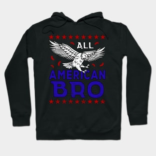 For American Bro 4th of July Eagle Patriotic Bro Hoodie